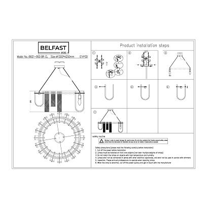 люстры подвесная люстра belfast severn 6601-950 br cl , доставка по Казахстану 