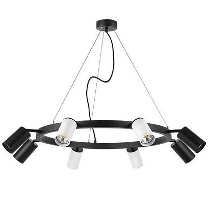 люстры lr018364374 подвесной светильник rullo 8х50w gu10 черный/белый (571018+214436-4+214437-4), доставка по Казахстану 