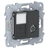 Розетка TV одиночная + RJ45 Schneider Electric Unica New NU547054 
