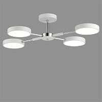 люстры 5659/72cl ledio ln23 белый, хром светильник потолочный led 3902лм 3000-6000к 72w 220v mika, доставка по Казахстану 