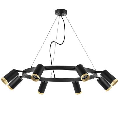 lr01837840 подвесной светильник rullo 8х50w gu10 черный (571018+214437-8+203440-8), доставка по Казахстану 