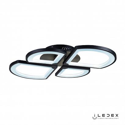 люстры потолочная светодиодная люстра iledex river x024-4 bk, доставка по Казахстану 
