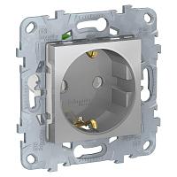 Розетка Schneider Electric Unica New с/з без шторок NU505630 