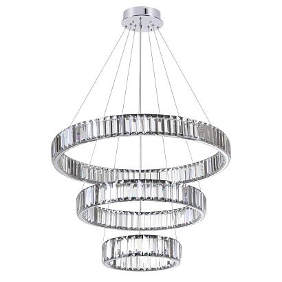 4930/88l l-vision odl24 000  хром/прозрачный металл/хрусталь люстра led 88w 4000k 10200лм vekia, доставка по Казахстану 