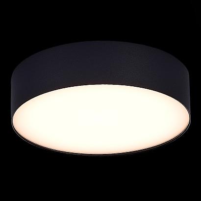 люстры st606.432.27 светильник потолочный черный led 1*27w 3000k 2 340lm ra>85 120° ip20 d220xh55 185-265v, доставка по Казахстану 