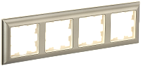 BRITE Рамка 4-мест. РУ-4-Бр беж./шамп. IEK 