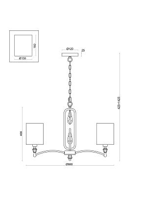 люстры подвесной светильник freya fr1007pl-05n, доставка по Казахстану 