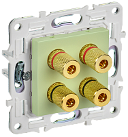 Дополнительная картинка SKANDY Аудиорозетка 4-мест. SK-A01M мятн. IEK