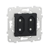 Розетка двойная Schneider Electric Unica New б/з со шторками NU503154 