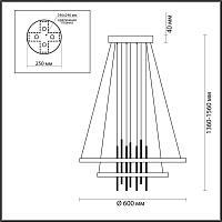 Дополнительная картинка Подвесной светодиодный светильник Odeon Light L-vision Monica 3901/63L