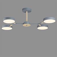 5651/72cl ledio ln23 серый, дерево светильник потолочный led 72w 3254лм 3000-6000к 220v brad, доставка по Казахстану 