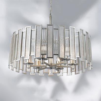 712064 (md20103-6a) люстра  agave 6х40w e27 серебро с патиной/прозрачный (в комплекте), доставка по Казахстану 