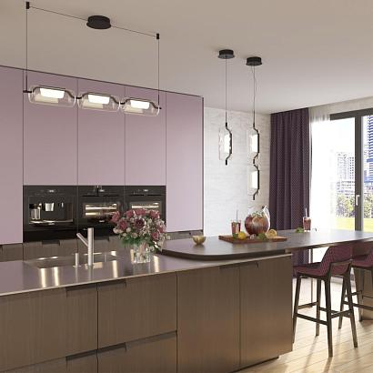 5003/20l l-vision odl23 283 черный матовый/прозрачный/стекло подвес led 20w 3000k kavia, доставка по Казахстану 