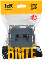 BRITE Роз. комп. 2-ая RJ45 кат.6 РК11-2-БрМ мар. IEK 