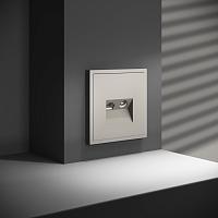 Розетка телевизионная встраиваемая VOLTUM S70 TV+RJ45 кат. 6, (кашемир) 