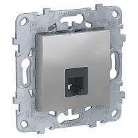 Розетка телефонная RJ11 одиночная 4 контакта Schneider Electric Unica New NU549230 