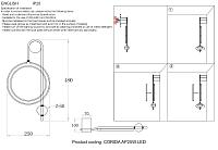 Бра Crystal Lux CORIDA AP25W LED BLACK/GOLD Crystal Lux 1440/401