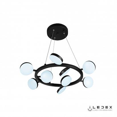 люстры подвесная светодиодная люстра iledex totes fs-016-d9 63w bk, доставка по Казахстану 