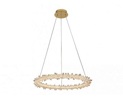 newport 8280 8281/600 gold new , подвесной светильник, gold clear crystal d60*h5/250 cm led strip 75w 3000k 7500lm, доставка по Казахстану 