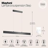 Дополнительная картинка Подвесной светодиодный светильник Maytoni Step P010PL-L30B