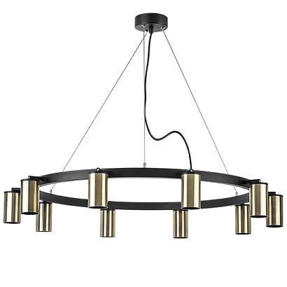 lr020310 подвесной светильник rullo 10х50w gu10 черный/бронза (571020+214431-10), доставка по Казахстану 