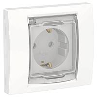 Розетка Schneider Electric Unica New с/з со шторками NU003718 