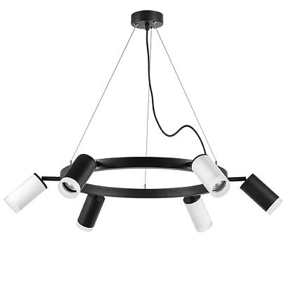 люстры lr0163733630 подвесной светильник rullo 6х50w gu10 черный/белый (571016+214437-3+214436-3+202430-6), доставка по Казахстану 