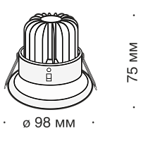 Дополнительная картинка Встраиваемый светодиодный светильник Maytoni Zoom DL031-2-L12B