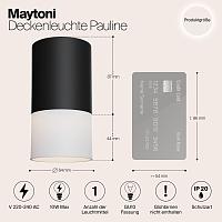 Дополнительная картинка Потолочный светильник Maytoni Pauline C007CW-01B