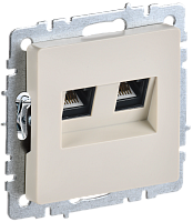 BRITE Роз. комп. 2-ая RJ45 кат.6 РК11-2-БрКр беж. IEK 