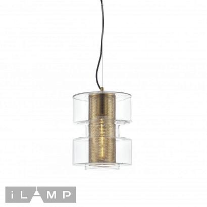 Подвесные Светильник подвесной iLamp Brick P7555-1 GD, доставка по Казахстану 