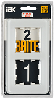 BRITE Рамка 2-мест. РУ-2-2-Бр стекло бел. RE IEK 