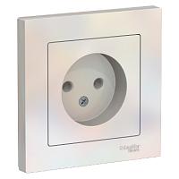 ATLASDESIGN РОЗЕТКА без заземления, 16А, в сборе, ЖЕМЧУГ 