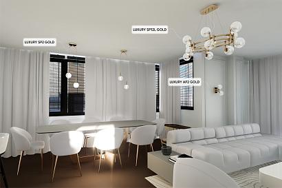 люстры подвесной светильник crystal lux luxury sp12l gold crystal lux 2270/312n, доставка по Казахстану 