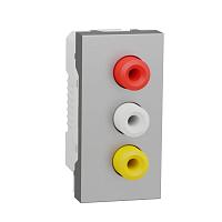 Розетка 3xRCA Schneider Electric Unica New Modular NU343130 
