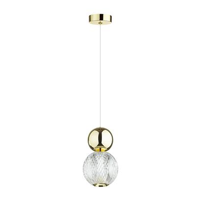 5008/7l l-vision odl23 419 золотой/прозрачный/металл/акрил подвес led 7w 4000k 350лм crystal, доставка по Казахстану 