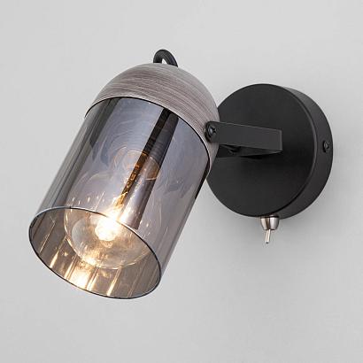 Настенные Настенный светильник с поворотным плафоном 20122/1 черный/тертый серый, доставка по Казахстану 