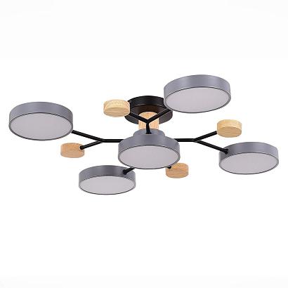 Потолочные SLE6006-702-05 Светильник потолочный Серый/Серый LED 5*12W 3000K/4500K/6000K, доставка по Казахстану 