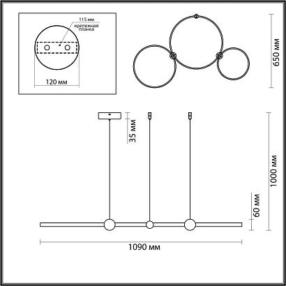 6533/85l ledio ln23 022 светильник подвесной diego, доставка по Казахстану 