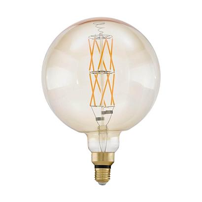 Лампа светодиодная филаментная диммируемая Eglo E27 8W 2100К янтарь 11687 купить в Алматы svet.kz