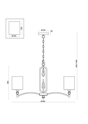 люстры подвесной светильник freya fr1007pl-07bs, доставка по Казахстану 