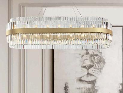 newport 10240 10242/120 oval , люстра, brass clear crystal l120*45*h30 cm g4 44*5w, доставка по Казахстану 