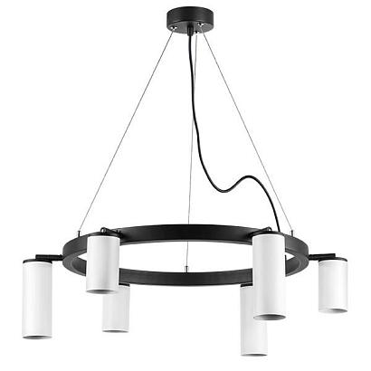 люстры lr016363863 подвесной светильник rullo 6х50w gu10 черный (571016+214436-3+214486-3), доставка по Казахстану 