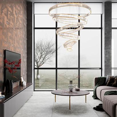 5015/260l l-vision odl23 427 золотой/прозрачный металл/хрусталь люстра led 260w 4000k 30600лм vekia, доставка по Казахстану 