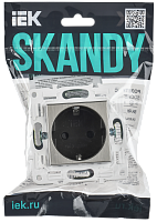 SKANDY Роз. с з/к/ш 16А б/к SK-R06N никель IEK 