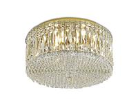 newport 8450 8457/pl gold , потолочный светильник, gold clear crystal d42*h20 cm g9 7*60w, доставка по Казахстану 