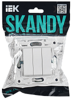 SKANDY Выключ. 3-кл. 10А SK-V11W арк. бел. IEK 