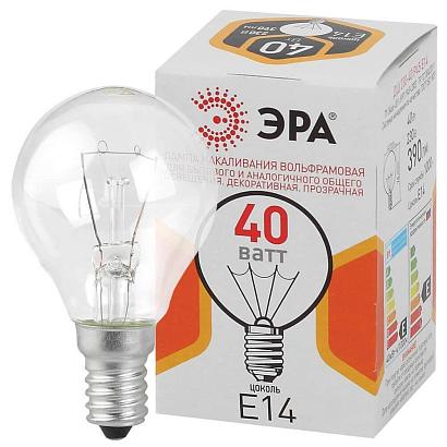 Лампа накаливания ЭРА E14 40W прозрачная ДШ 40-230-E14-CL Б0039136 купить в Алматы svet.kz