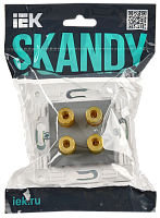 Дополнительная картинка SKANDY Аудиорозетка 4-мест. SK-A01Gr сер. IEK