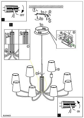люстра eglo noventa 94623, доставка по Казахстану 